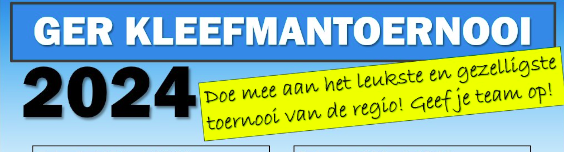 Bannière - Ger Kleefmantoernooi - vv SJS - Stadskanaal
