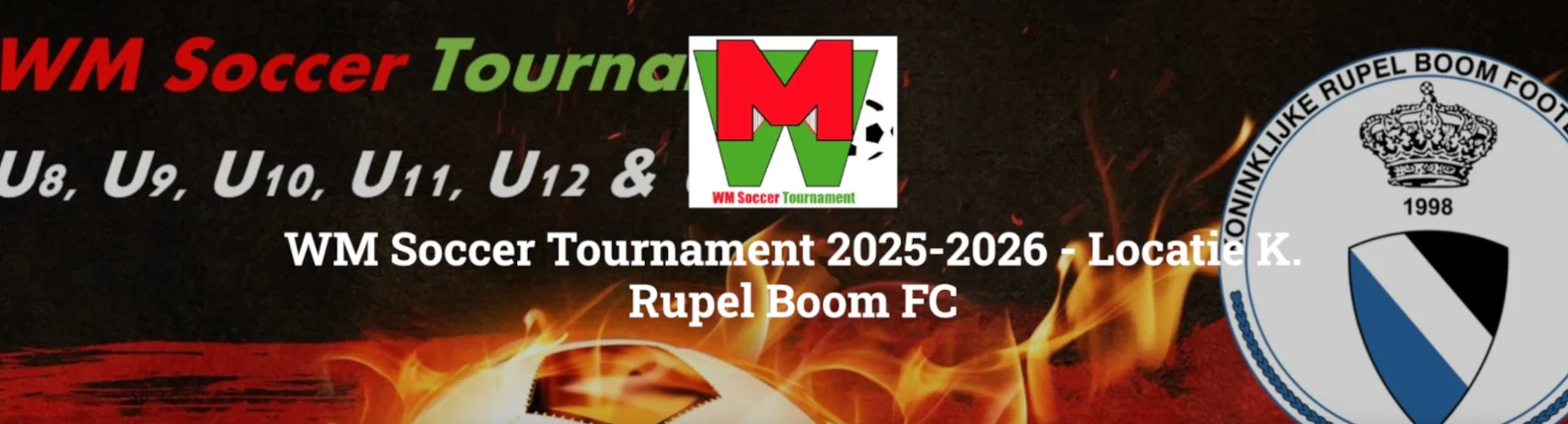 Bannière - WM Soccer Tournament Locatie K. Rupel Boom FC 2025 - WM Soccer Events - Affligem