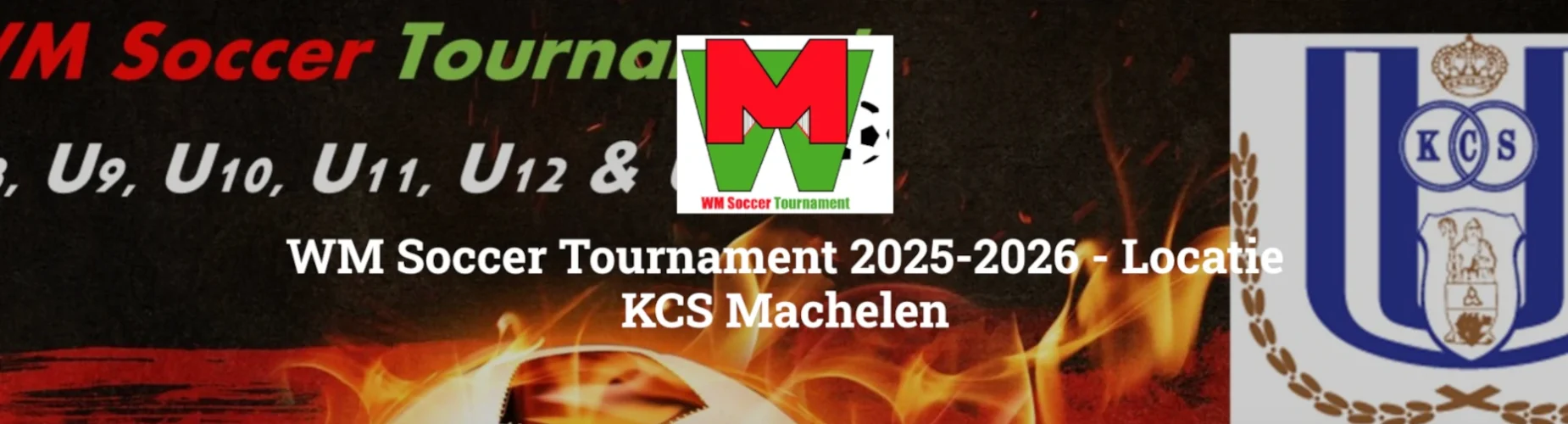 Bannière - WM Soccer Tournament Locatie KCS Machelen 2025 - WM Soccer Events - Affligem