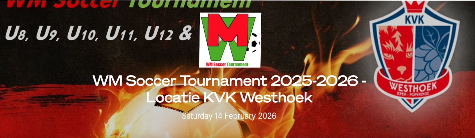 Banner - WM Soccer Tournament Locatie KVK Westhoek 2026 - WM Soccer Events - Affligem