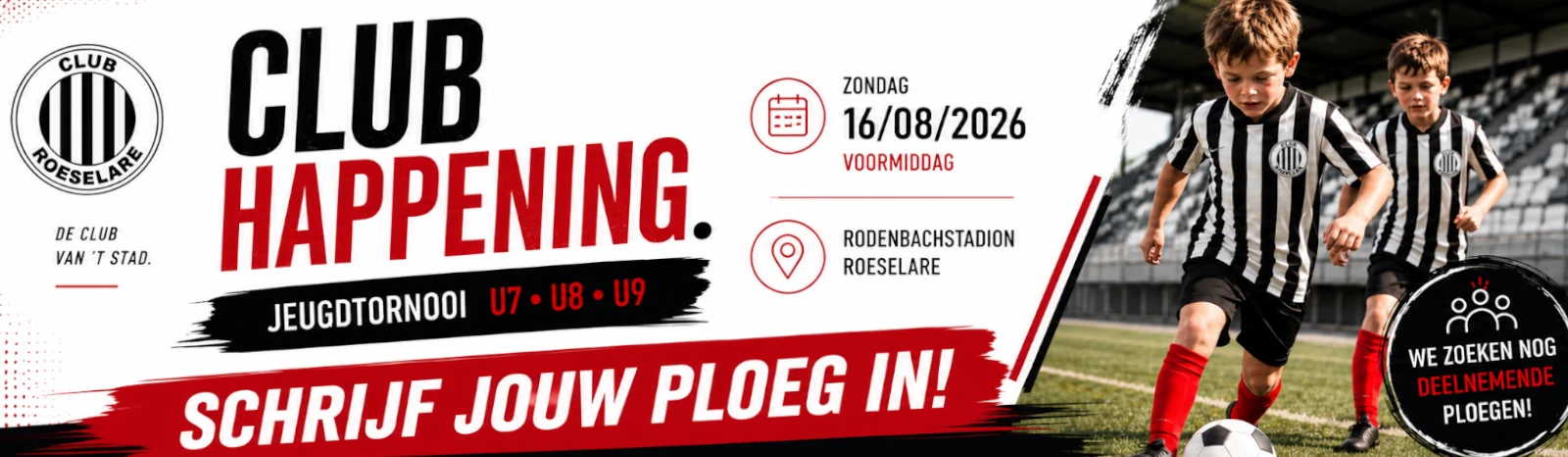 Banner - Clubhappening Club Roeselare 2026 - Club Roeselare - Roeselare