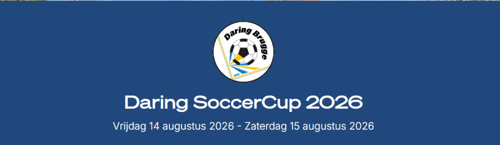 Banner - Daring SoccerCup 2026 - Daring Brugge V.V. - Bruges