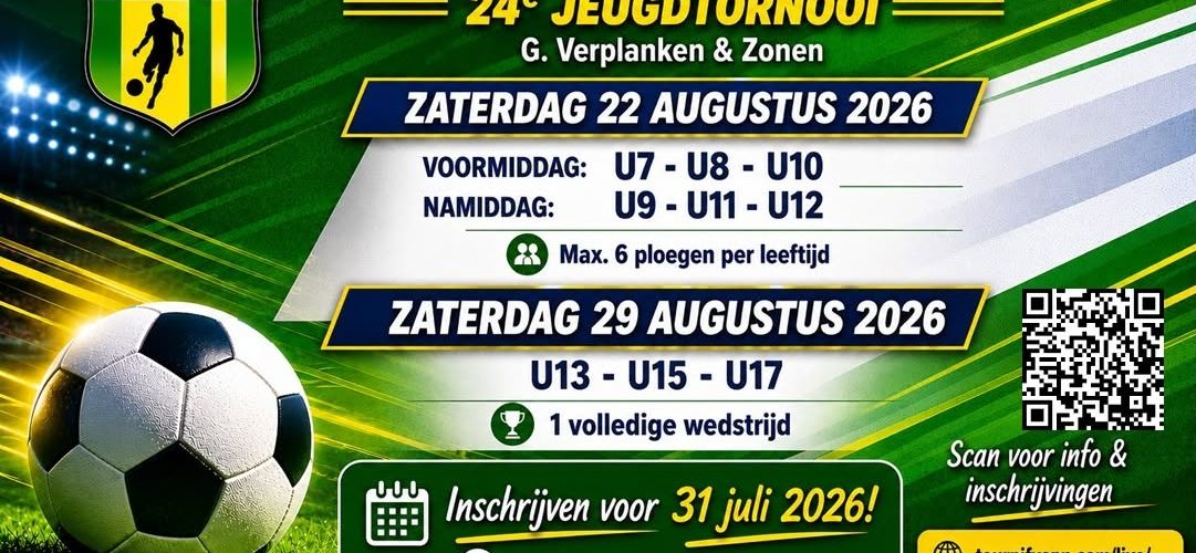 Banner - 24e jeugdtornooi KFC Petegem - KFC Petegem ad schelde - Wortegem-Petegem