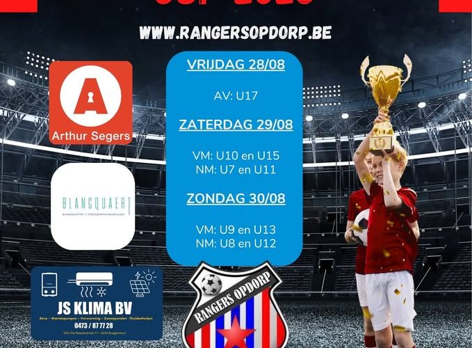 Banner - Frans Moyens jeugdtornooi - Rangers Opdorp - Buggenhout