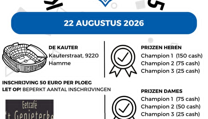 Banner - KVK Robur Cup 2026 - KVK Robur - Hamme
